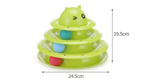 Interactive Three-layer Towers Tracks Roller Puzzle Cat Toy - Image 6