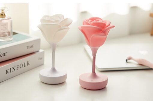 Creative Bedroom Silicone Touch Rose USB Night Light Lamp - Image 5