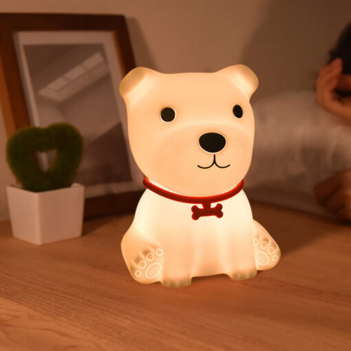 Portable Little Cute Dog Silicone USB Charging LED Night Light