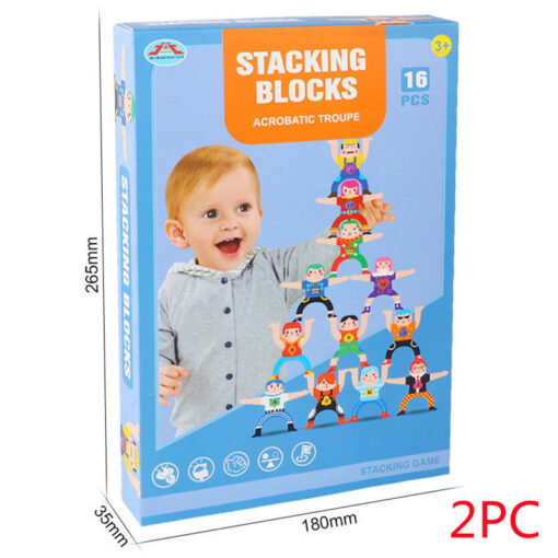 Interactive Wooden Hercules Balance Children Stacking Toys - Image 6