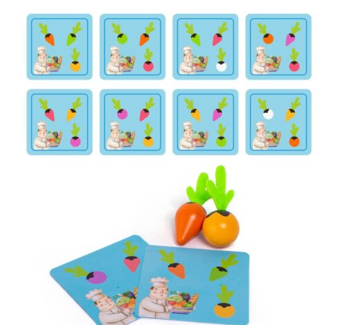 Montessori Wooden Fun Carrots Radishes Harvest Games Toy - Image 6