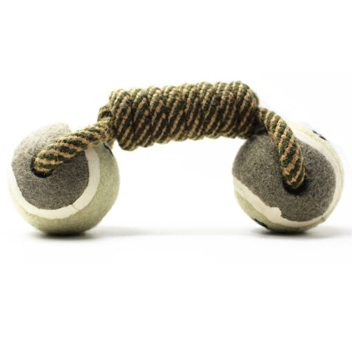 Cotton Rope Bone Dumbbell Tennis Pet Teeth Chewing Toy - Image 2