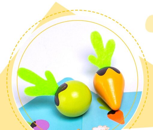 Montessori Wooden Fun Carrots Radishes Harvest Games Toy - Image 5