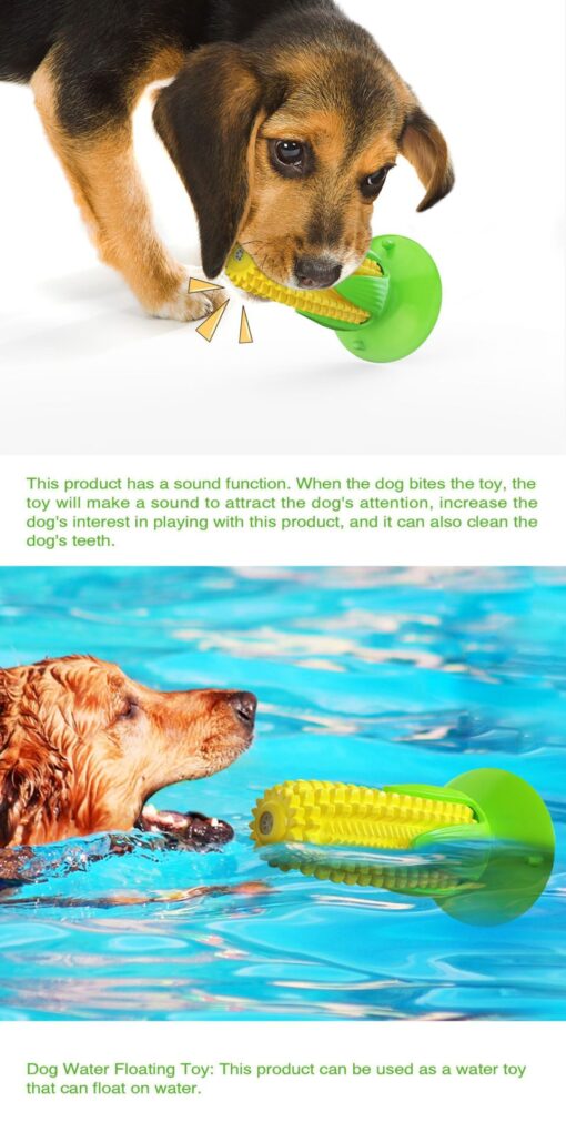 Durable Dog Corn Squeaky Molar Chew Stick Teeth Cleaning Toy - Image 3