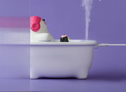 Creative Polar Bear Bathtub Air Humidifier USB Mist Maker - Image 9