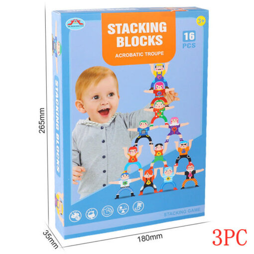 Interactive Wooden Hercules Balance Children Stacking Toys - Image 7