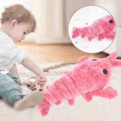 Funny Electric Jumping Simulation Lobster Cat Plush Toy