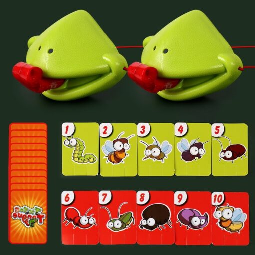 Chameleon Lizard Mask Wagging Tongue Lick Cards Game Toys