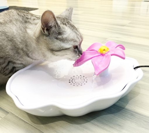 Automatic Pet Cat Feeding Drinking Water Fountain Dispenser