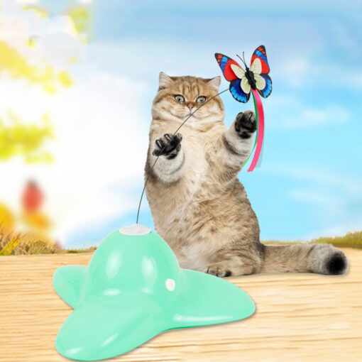 Interactive Electric 360° Rotating Butterfly Teaser Cat Toy