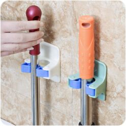 Wall Mounted Household Clip-on Mop Hook Holder