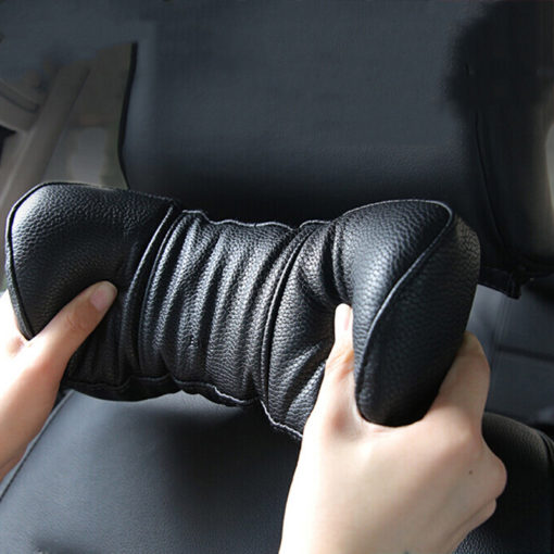 Portable Baseus Car Headrest Seat Leather Neck Pillow Cushion