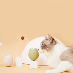 Interactive Automatic Egg Shell Shape Teaser Cat Toy
