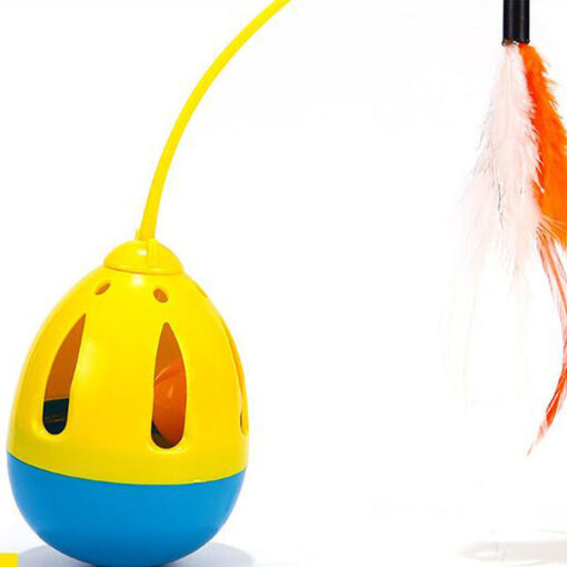 Funny Cats Catching Feather Tumbler Rolling Ball Teaser Toys - Image 4