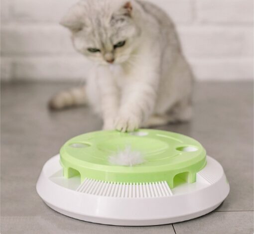 Electric Intelligent Funny Automatic Moving Feathers Cats Toy