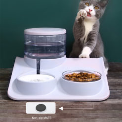 Automatic Pet Feeder Water Fountain Food Drinking Bowl