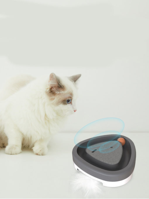 Interactive Electric Rotating Teaser Feather Pet Cat Toy