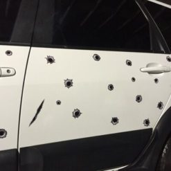 Waterproof Car Scratch Simulation Bullet Hole Crack Sticker