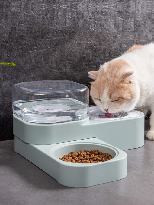 Automatic Double Drinking Rotary Pet Food Feeder Bowl