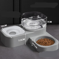 Detachable Stainless Steel Automatic Pet Double Food Bowl