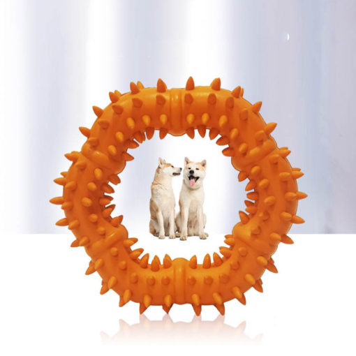 Non-toxic Circle Rubber Dog Teething Cleaning Ring Pet Toy