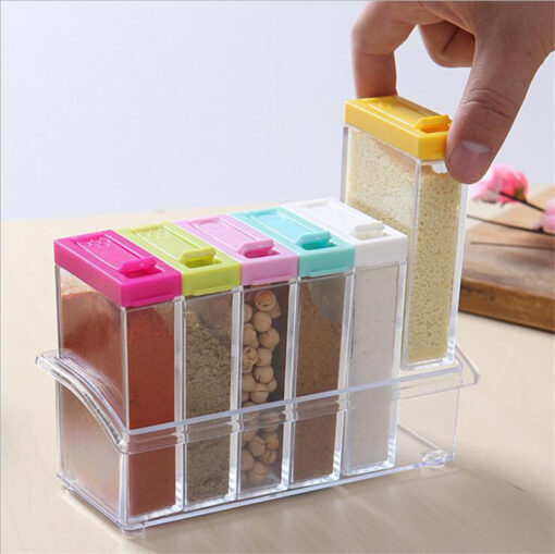 Kitchen Clear Seasoning Spice Storage Container Box