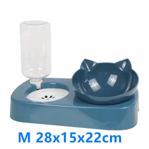 Cute Double Pets Food Water Bowl Feeder Holder Drinker - Image 6