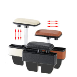 Multifunctional PU Leather Car Armrest Seat Slot Storage Box
