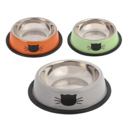 Stainless Steel Non-slip Foods Utensils Single Pet Bowls