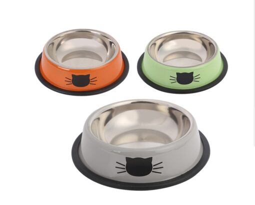 Stainless Steel Non-slip Foods Utensils Single Pet Bowls