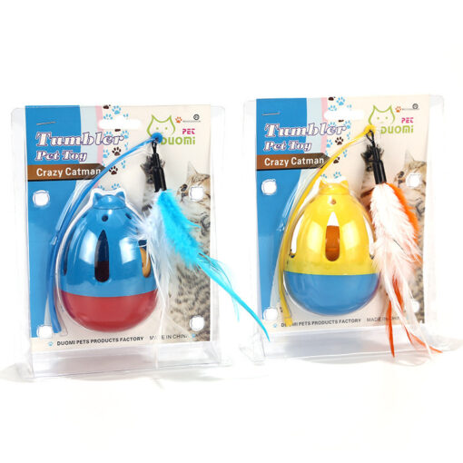 Funny Cats Catching Feather Tumbler Rolling Ball Teaser Toys - Image 3