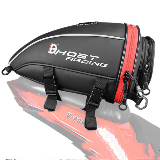 Motorcycle Waterproof Pu Leather Luggage Saddle Tail Bag