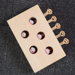 Interactive Wooden Cat Tease Catch Mouse Game Toys