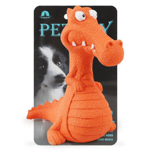 Durable Squeaky Rubber Dinosaur Bite-resistant Dog Toy