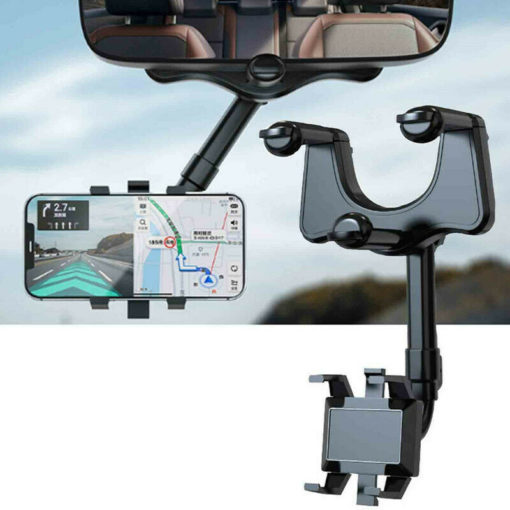 Universal 360 Degree Car Rearview Mirror Phone Holder