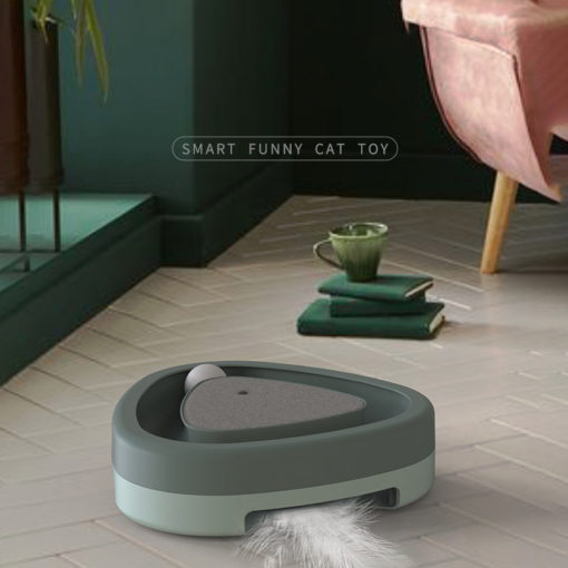 Interactive Electric Rotating Teaser Feather Pet Cat Toy - Image 5