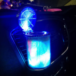 Portable Car LED Light RGB Light Cigarette Ash Tray Trash Can