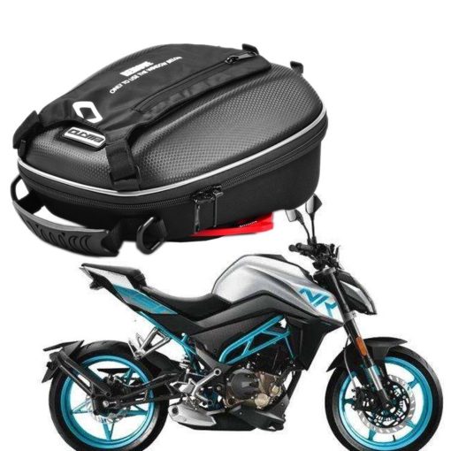 Multi-Function Motorcycle Waterproof Fuel Tank Luggage Bags. The transparent window on the top of the bag can be used for navigation