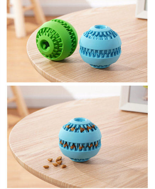 Interactive Bite Resistant Teeth Cleaning Food Treat Ball Dog Toy