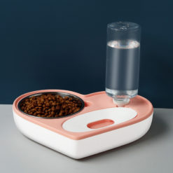 Heart-Shaped Pet Water Feeder Drinking Bowl Dispenser