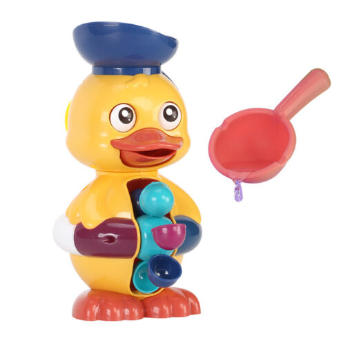 Kids Bathroom Rotatable Waterwheel Duck Sucker Toy - Image 4