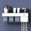 Wall Mount Bathroom Toothbrush Toothpaste Cup Holder