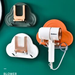 Wall-Mounted Punch-Free Hair Dryer Storage Holder