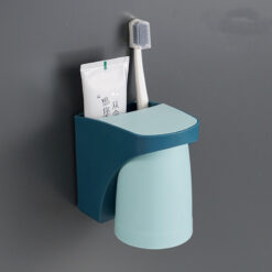 Wall-mounted Magnetic Bathroom Toothbrush Cup Holder