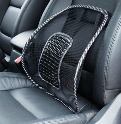 Car Chair Black Seat Cushion Mesh Relief Lumbar Support