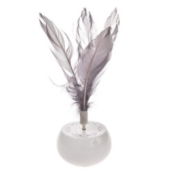 Interactive Pet Tumbler Rotating Ball Feather Teaser Toy