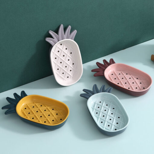 Cute Pineapple Shape Kitchen Soap Dish Draining Holder