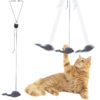 Funny Elastic Cord Buckle Cat Triangle Hanging Hook Door Toy
