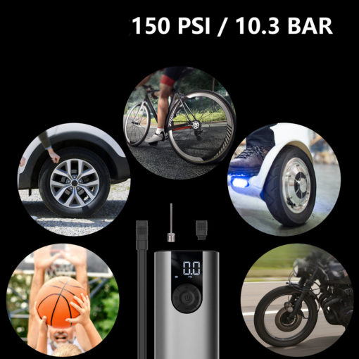 Portable Smart Large Capacity Car Air Pump Tire Inflator