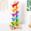 Wooden Early Educational Leaves Tower Beads Game Toy